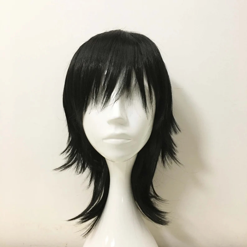 Emo Wig Unisex Black Mullet St - Sword Art Online Cape recension och pris