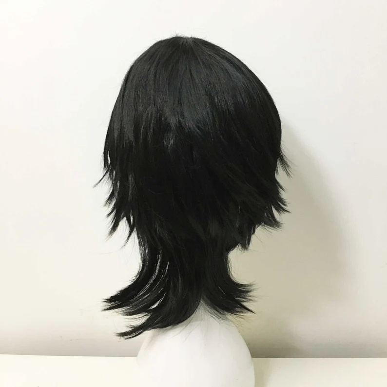 Emo Wig Unisex Black Mullet St - Sword Art Online Cape recension och pris