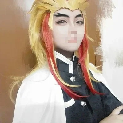 Rengoku Kyoujurou Wig Kimetsu  - Anime Cosplay Red Hair recension och pris