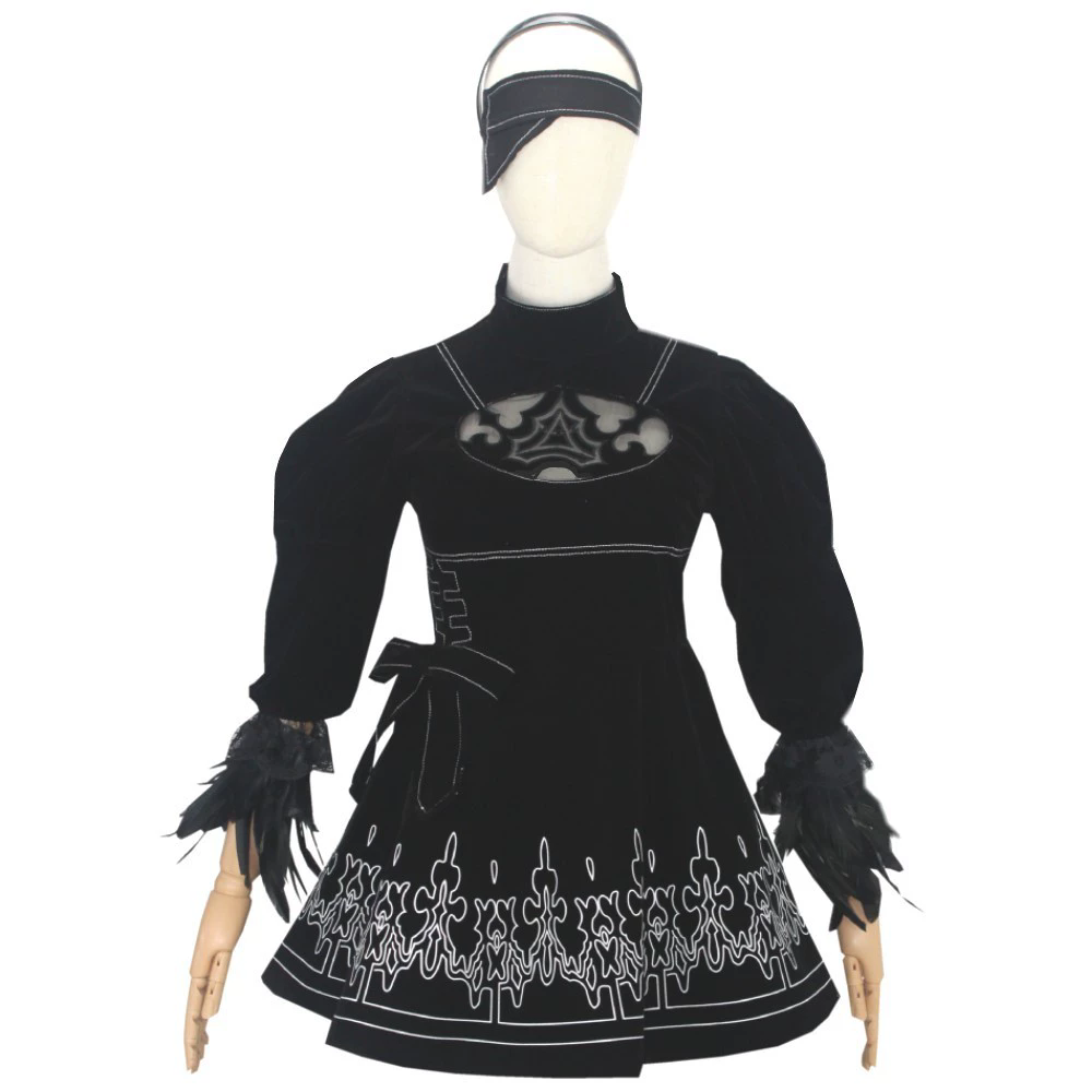 8PCS anime 2B Cosplay Costume  - Anime Cosplay Eyes recension och pris