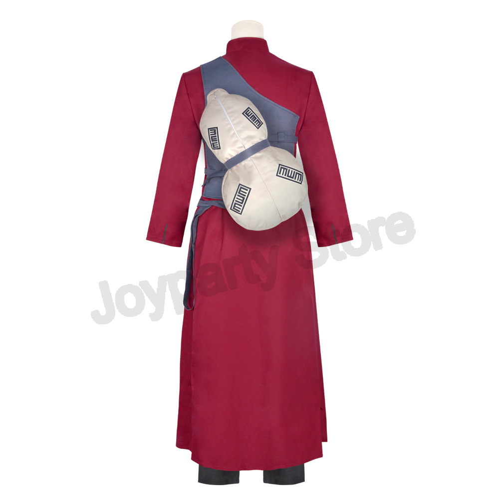 Gaara Cosplay Costume Sand Fiv - Anime Cosplay Red Hair recension och pris